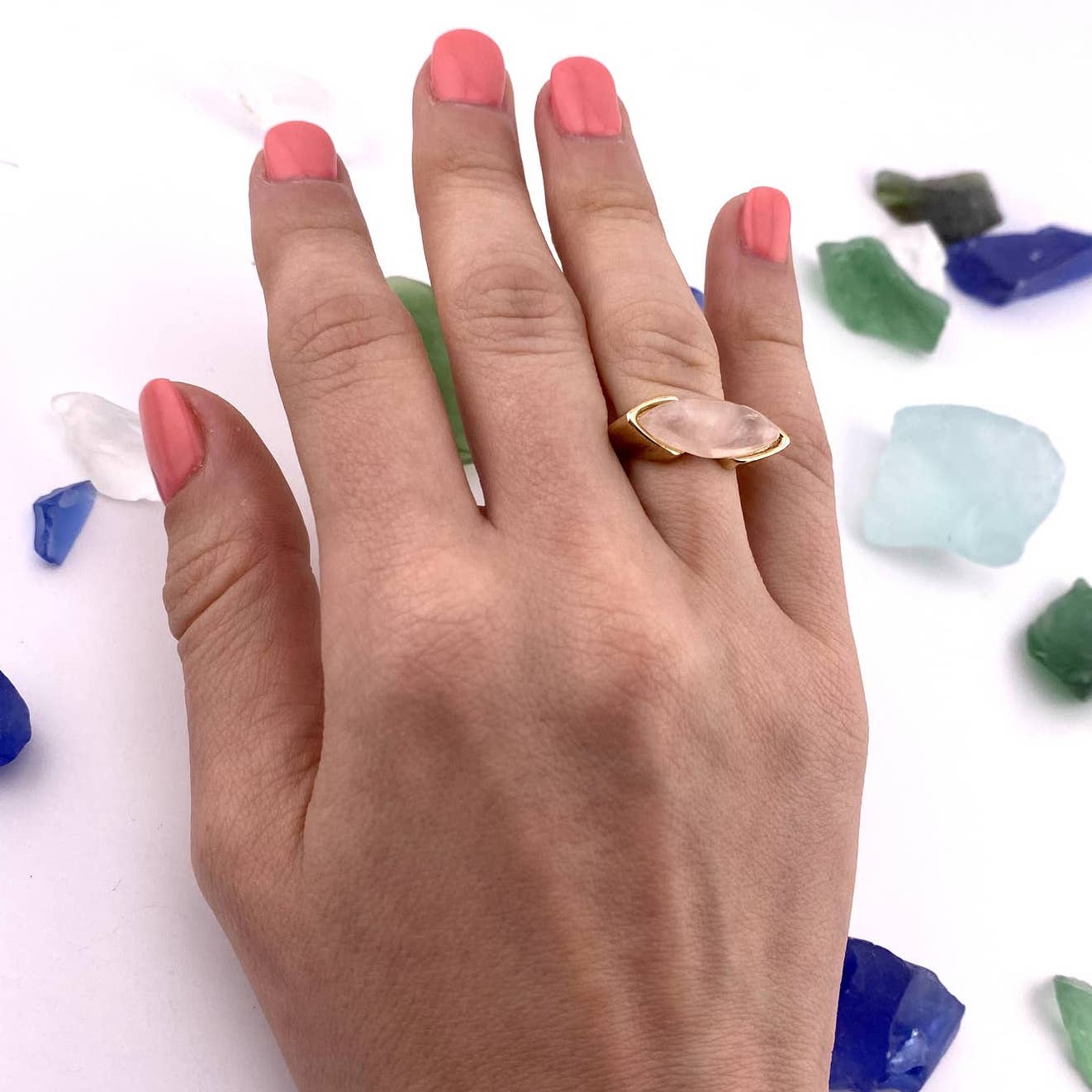Rose Quartz Ring