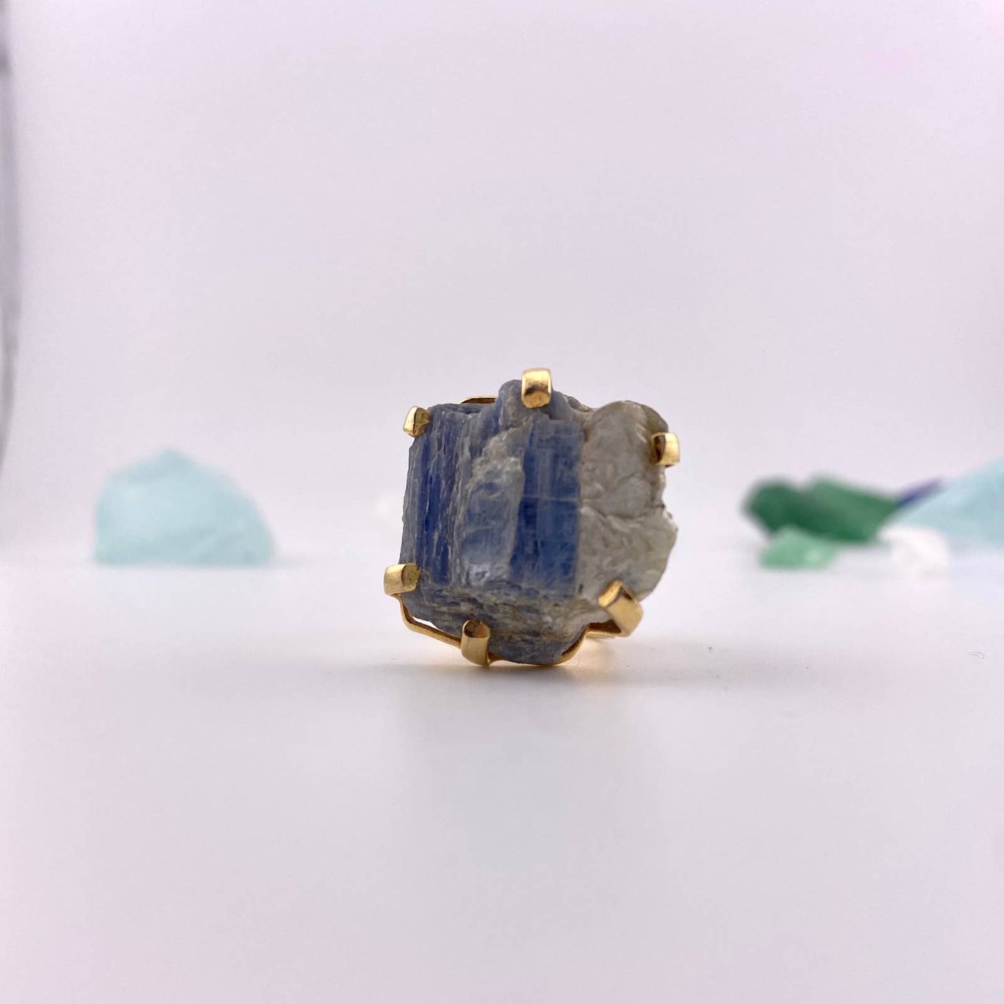 Raw Kyanite Adjustable Ring