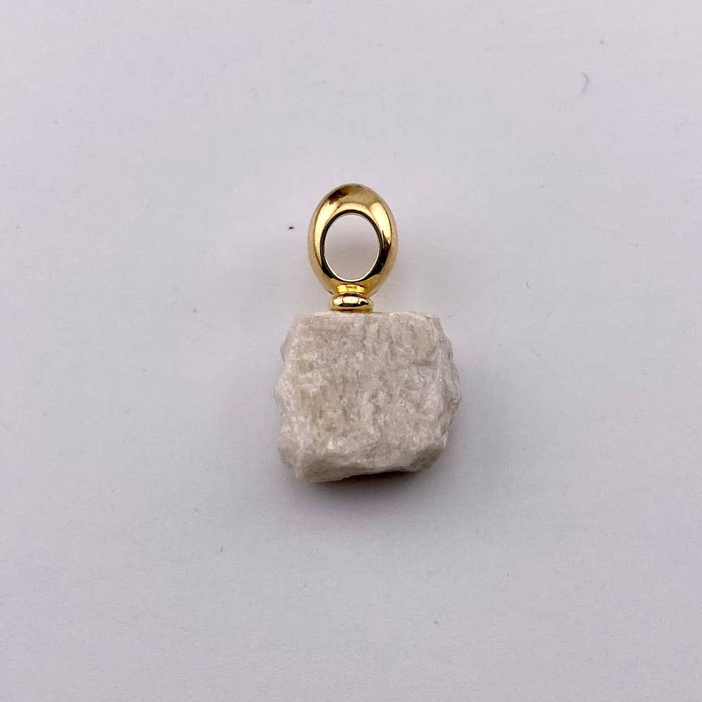 Raw Beige Amazonite Pendant