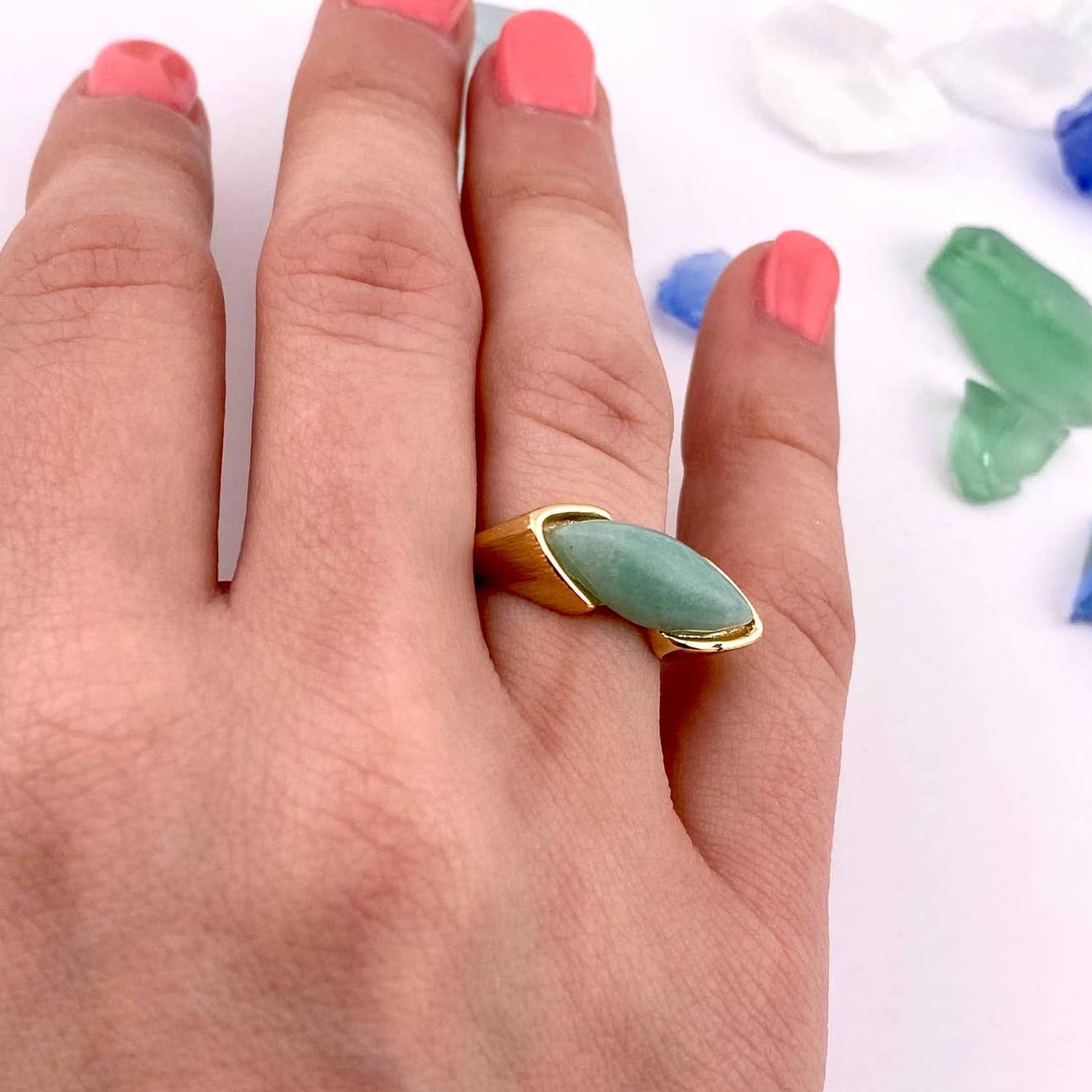 Green Quartz Ring