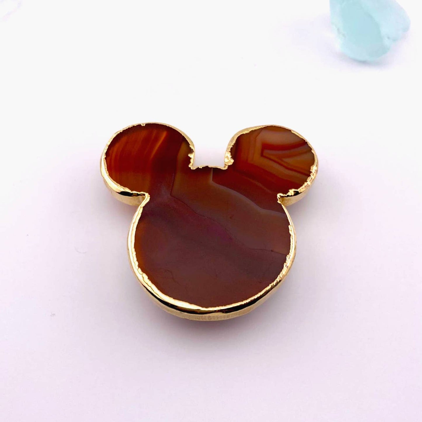 Oversized Red Agate Mouse Popsocket for Cell Phones