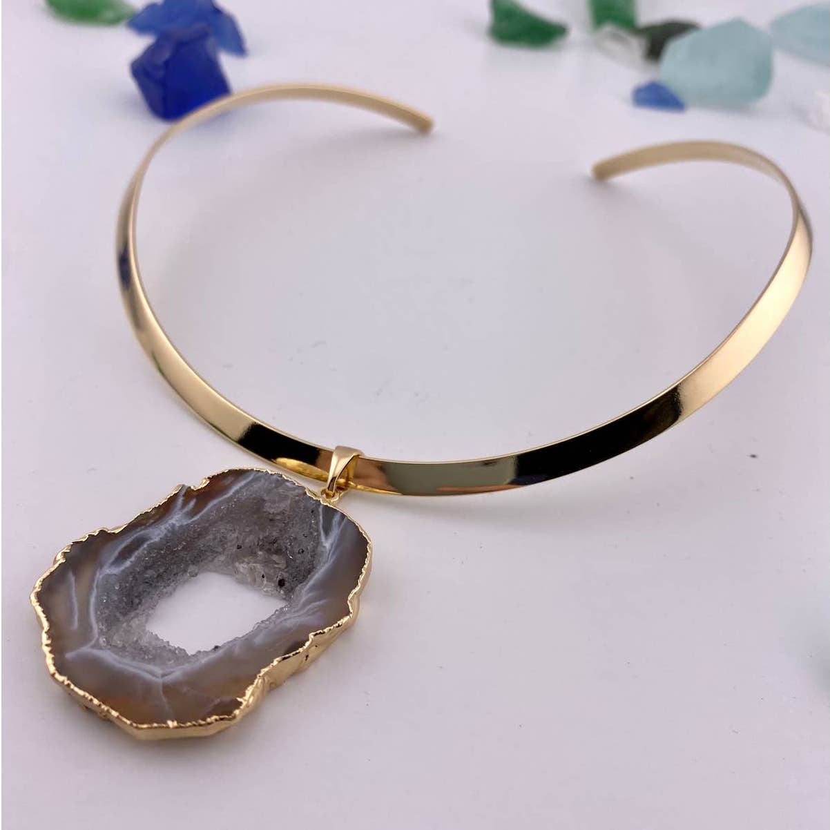 Agate Geode Choker
