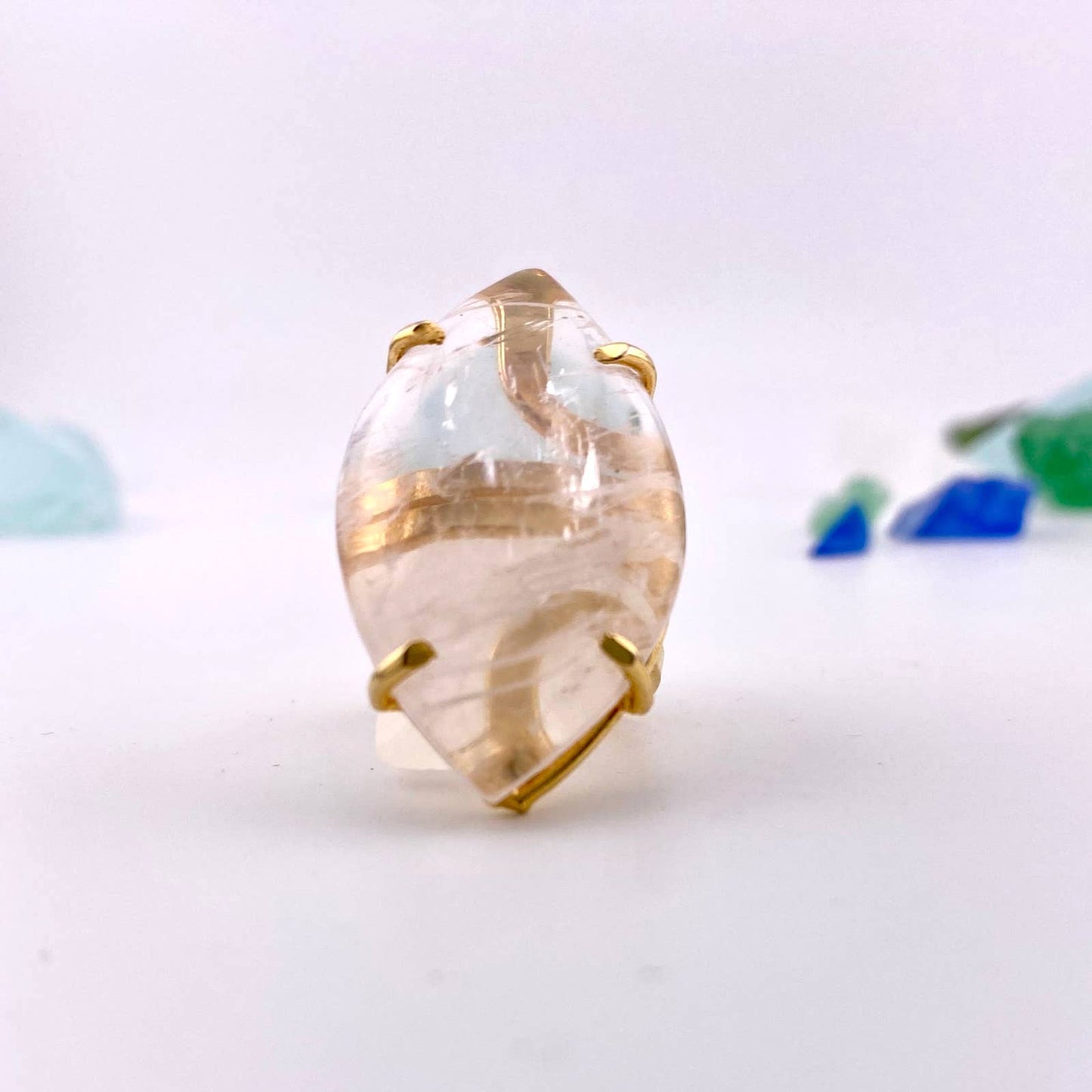 Crystal Quartz Adjustable Ring