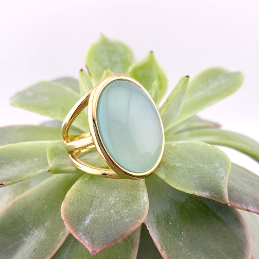 Sky Blue Agate Ring