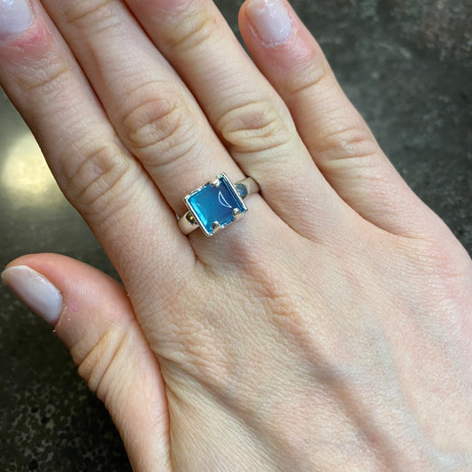 Sky Blue Agate Ring