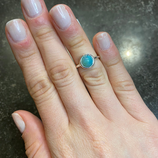 Sky Blue Agate Mini Ring