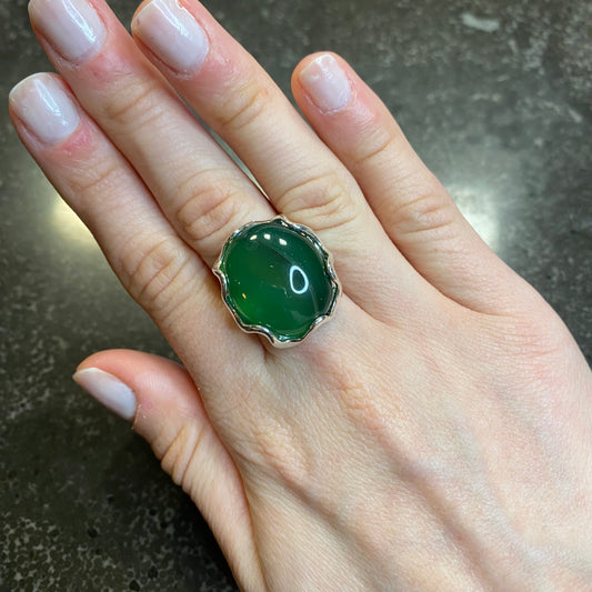Green Agate Ring