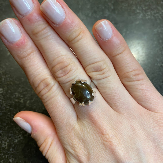 Polychrome Jasper Cabochon Ring