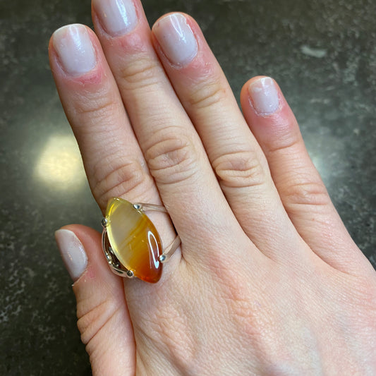 Natural Agate Ring