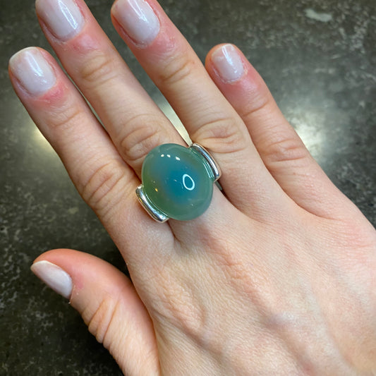 Sky Blue Cabochon Ring