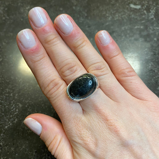 Black Agate Ring
