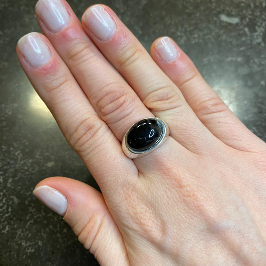 Black Agate Ring
