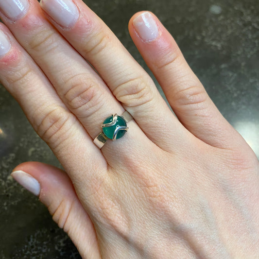 Green Agate Ring
