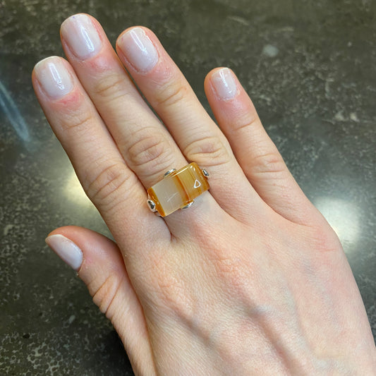 Natural Agate Ring