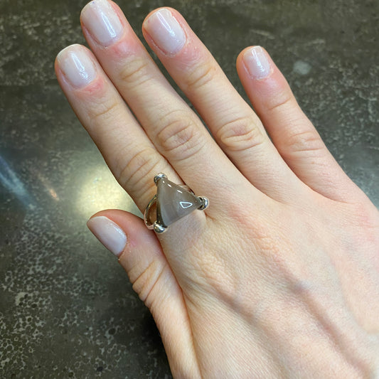 Polychrome Jasper Triangle Ring