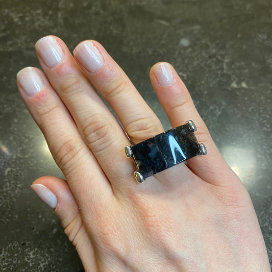 Black Agate Ring