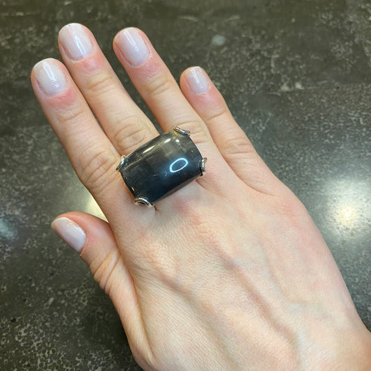 Polychrome Jasper Cushion Ring