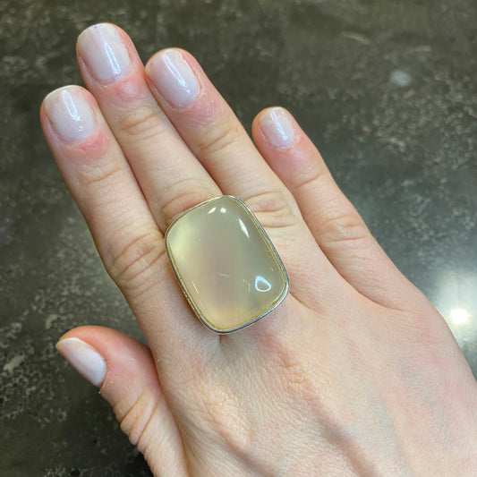 Natural Agate Oversized Ring