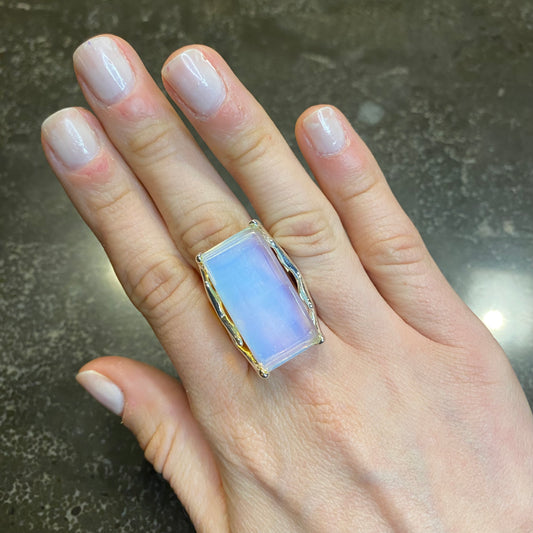 Moonstone Long Bridge Ring