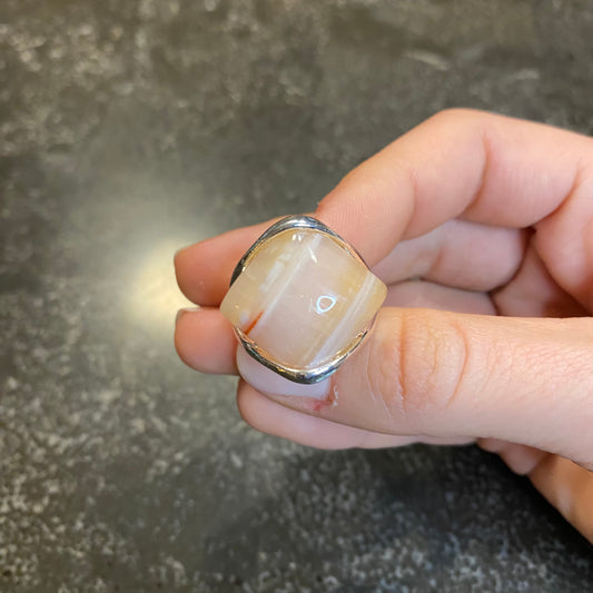 Sideways Square Cabochon Ring