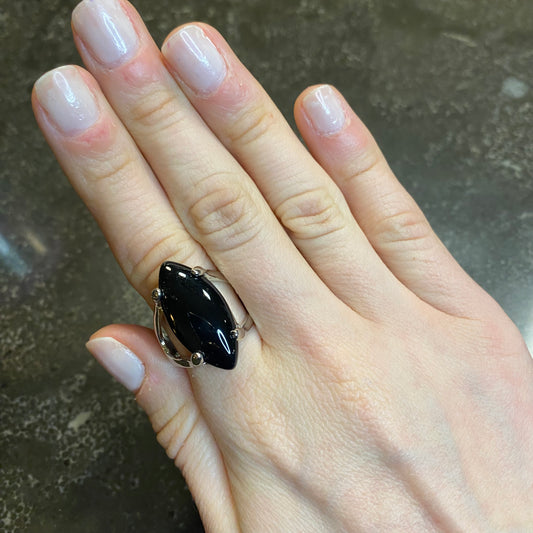 Black Agate Ring