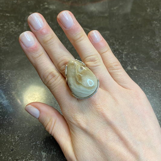 Oversized Teardrop Ring