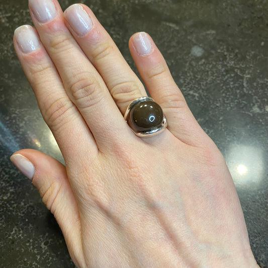 Polychrome Jasper Dome Cabochon Ring