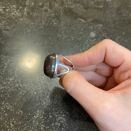 Polychrome Jasper Polished Cushion Ring