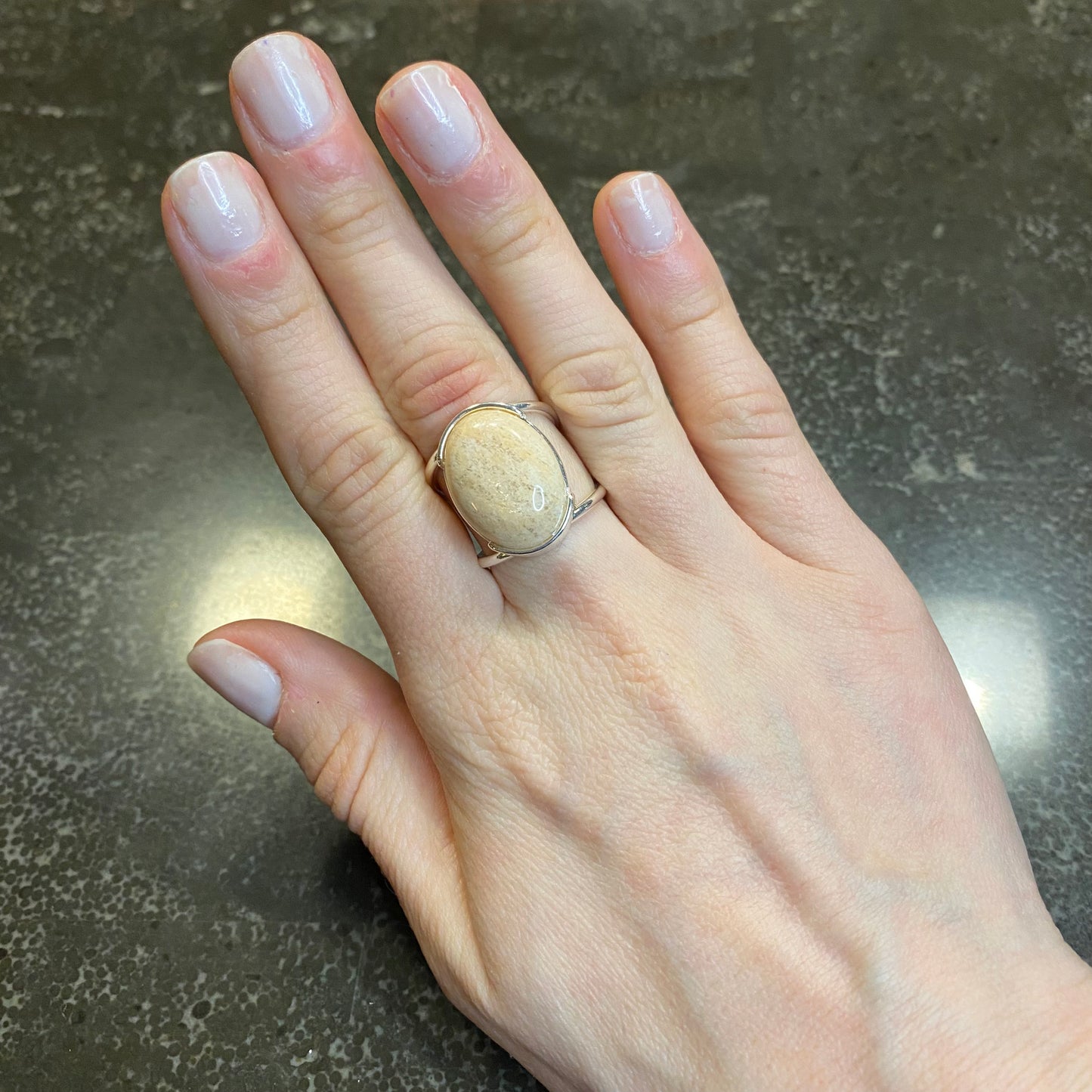 Adjustable Cabochon Ring