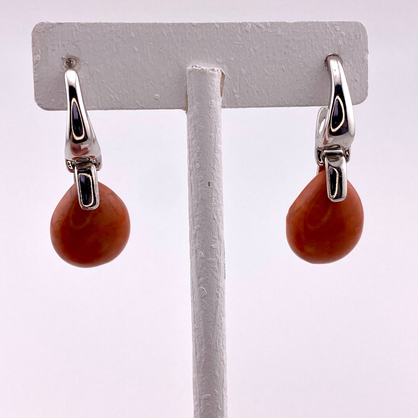 Salmon Howlite Earrings