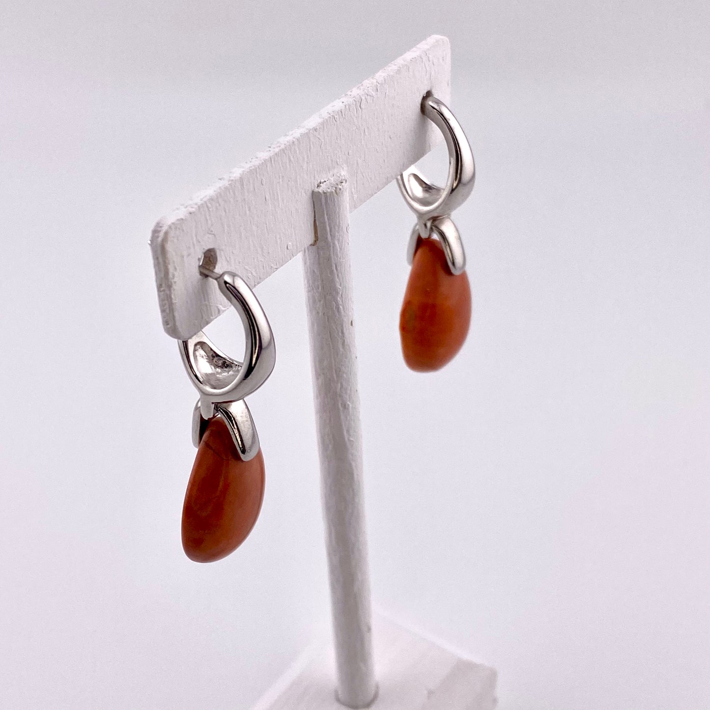 Salmon Howlite Earrings