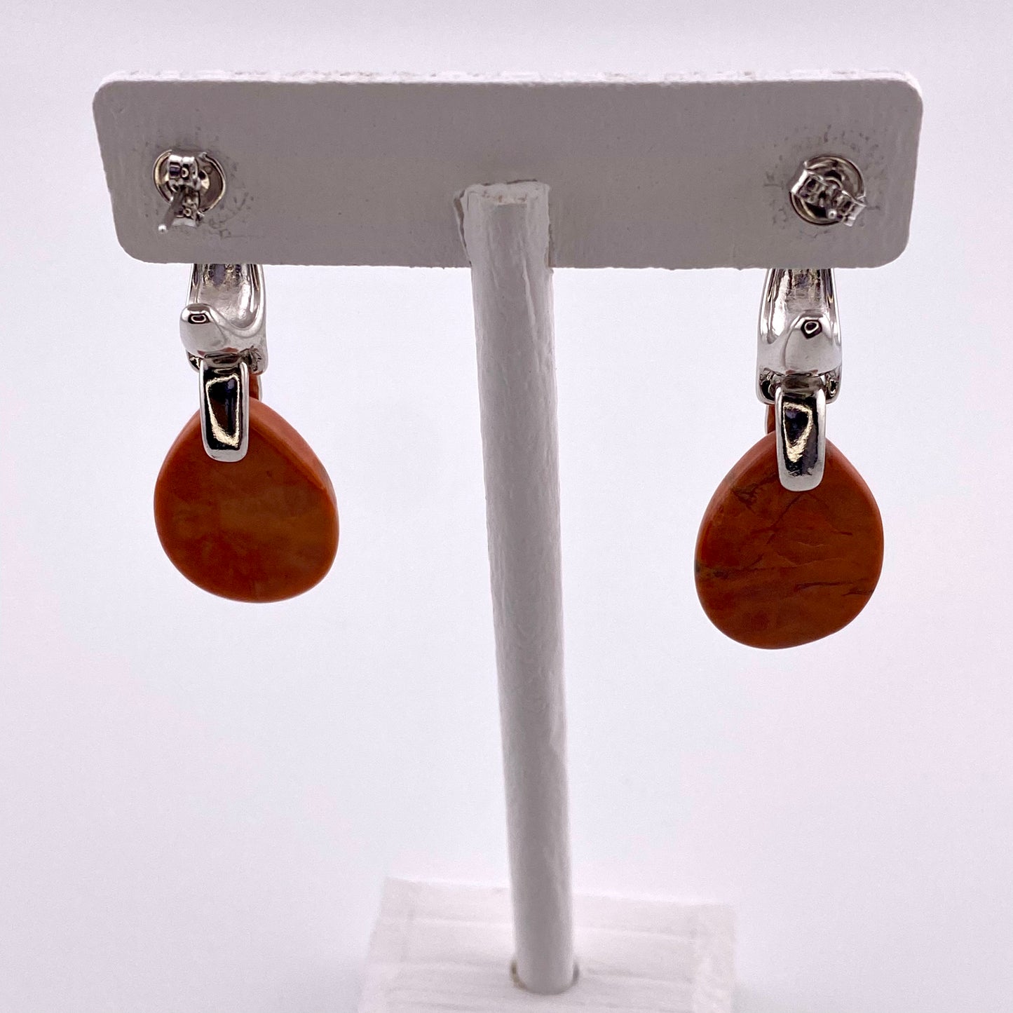 Salmon Howlite Earrings