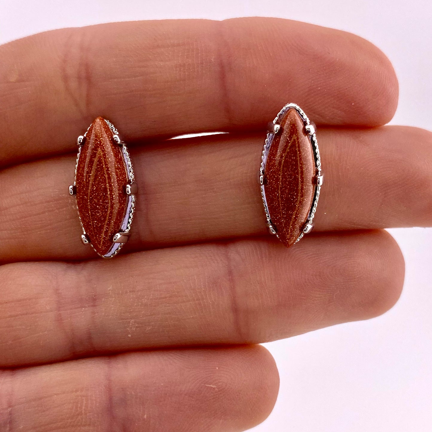 Sunstone Studs Earrings