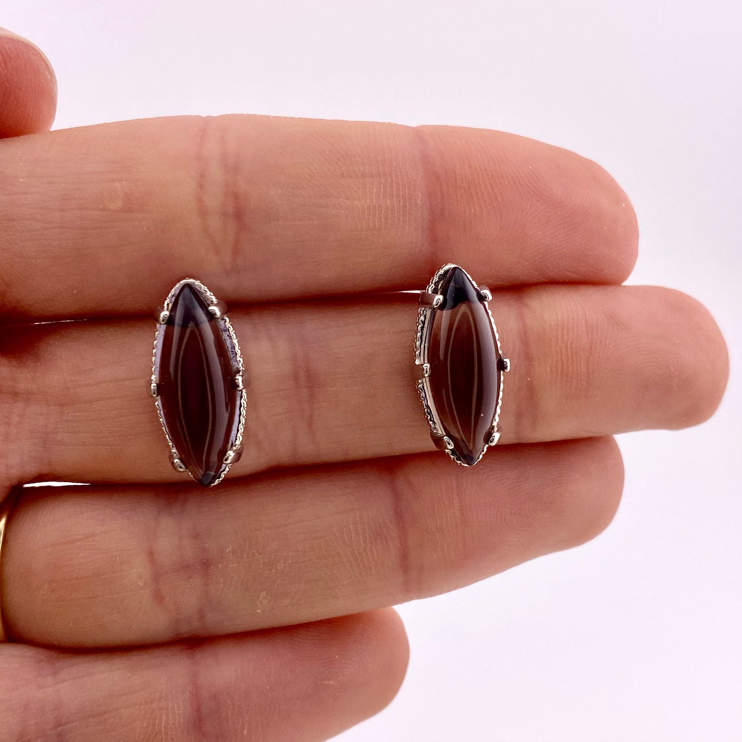 Smoky Quartz Studs Earrings