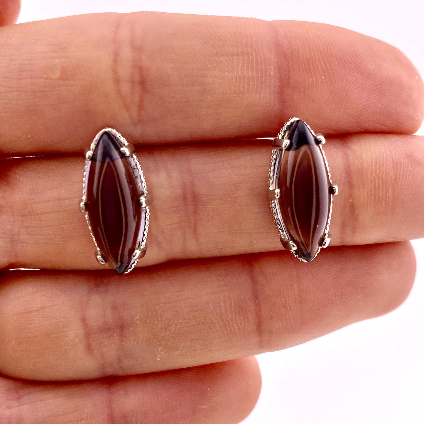 Smoky Quartz Studs Earrings