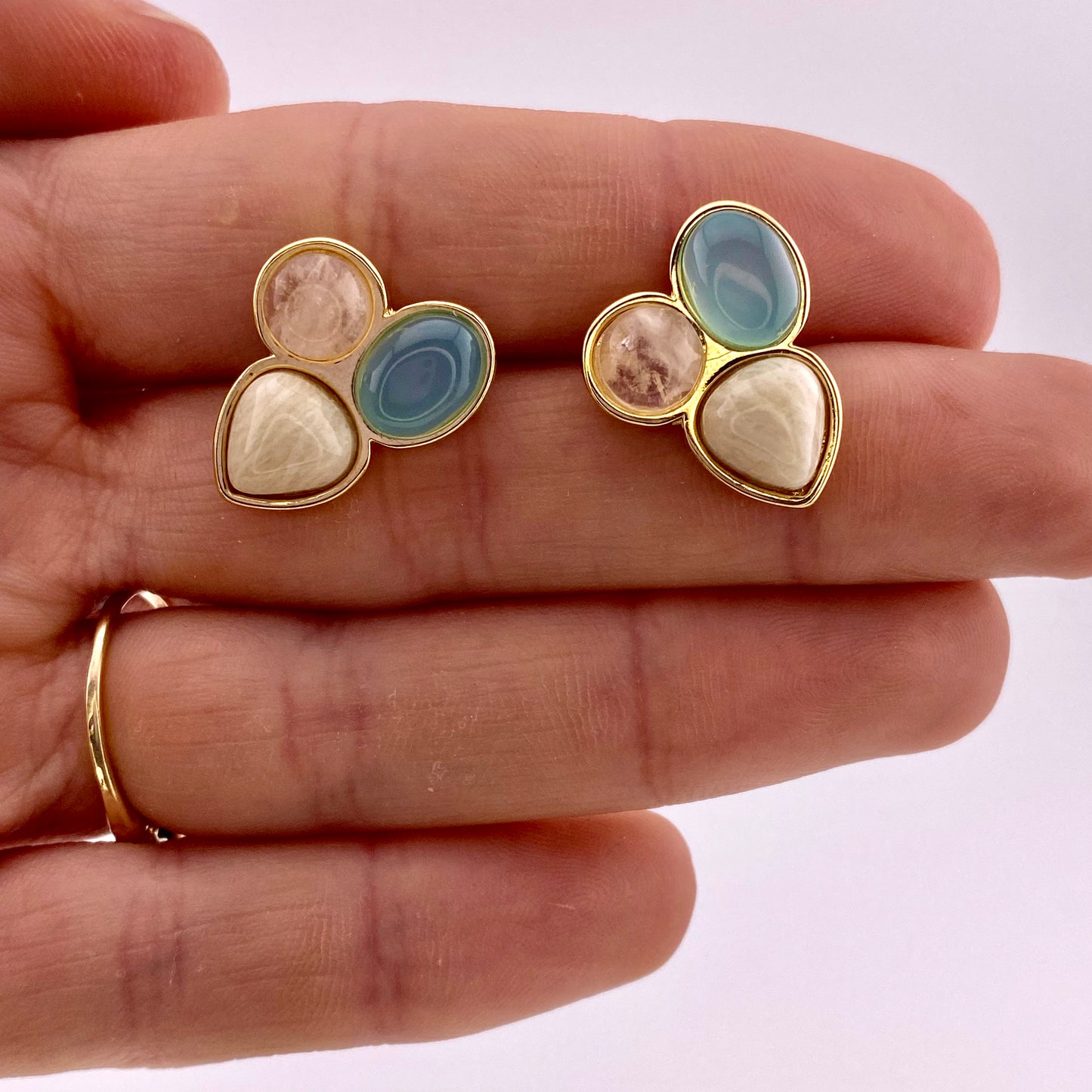 Three Stones Earrings