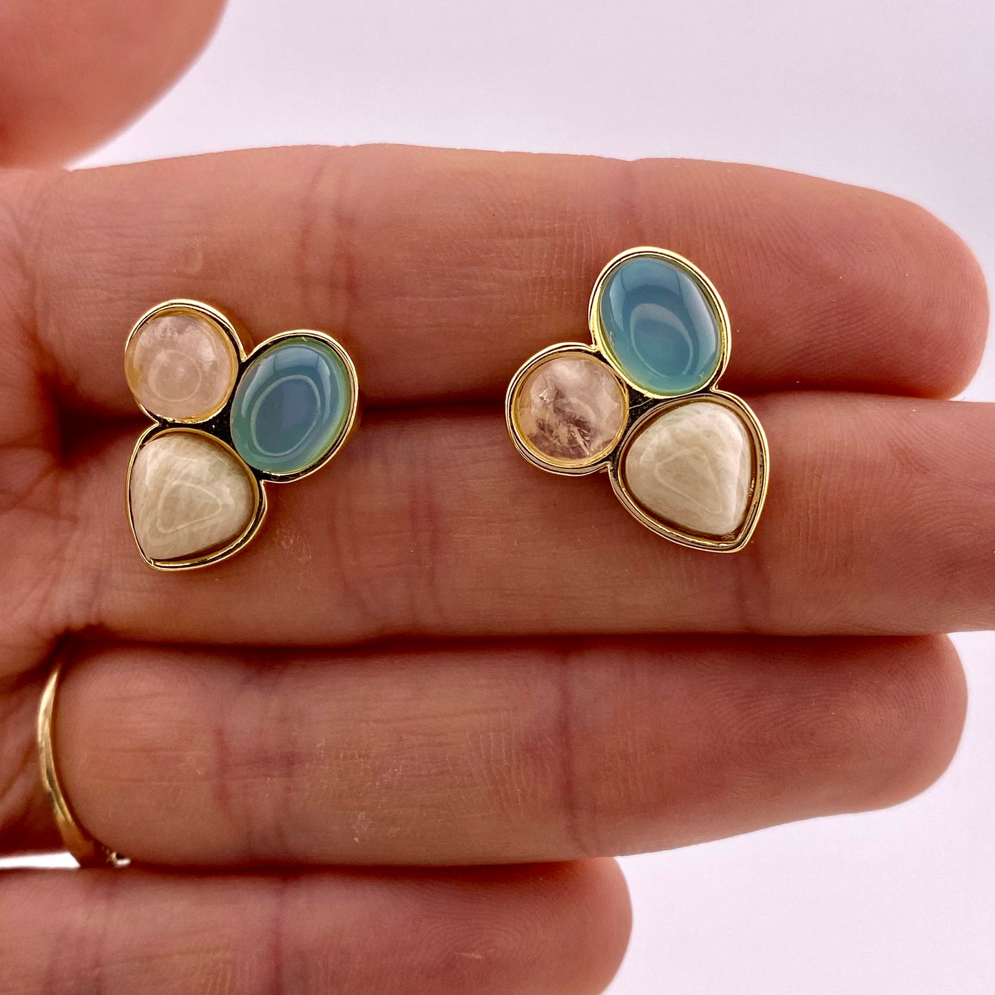 Three Stones Earrings