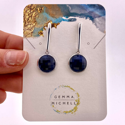 Faceted Sodalite Earrings