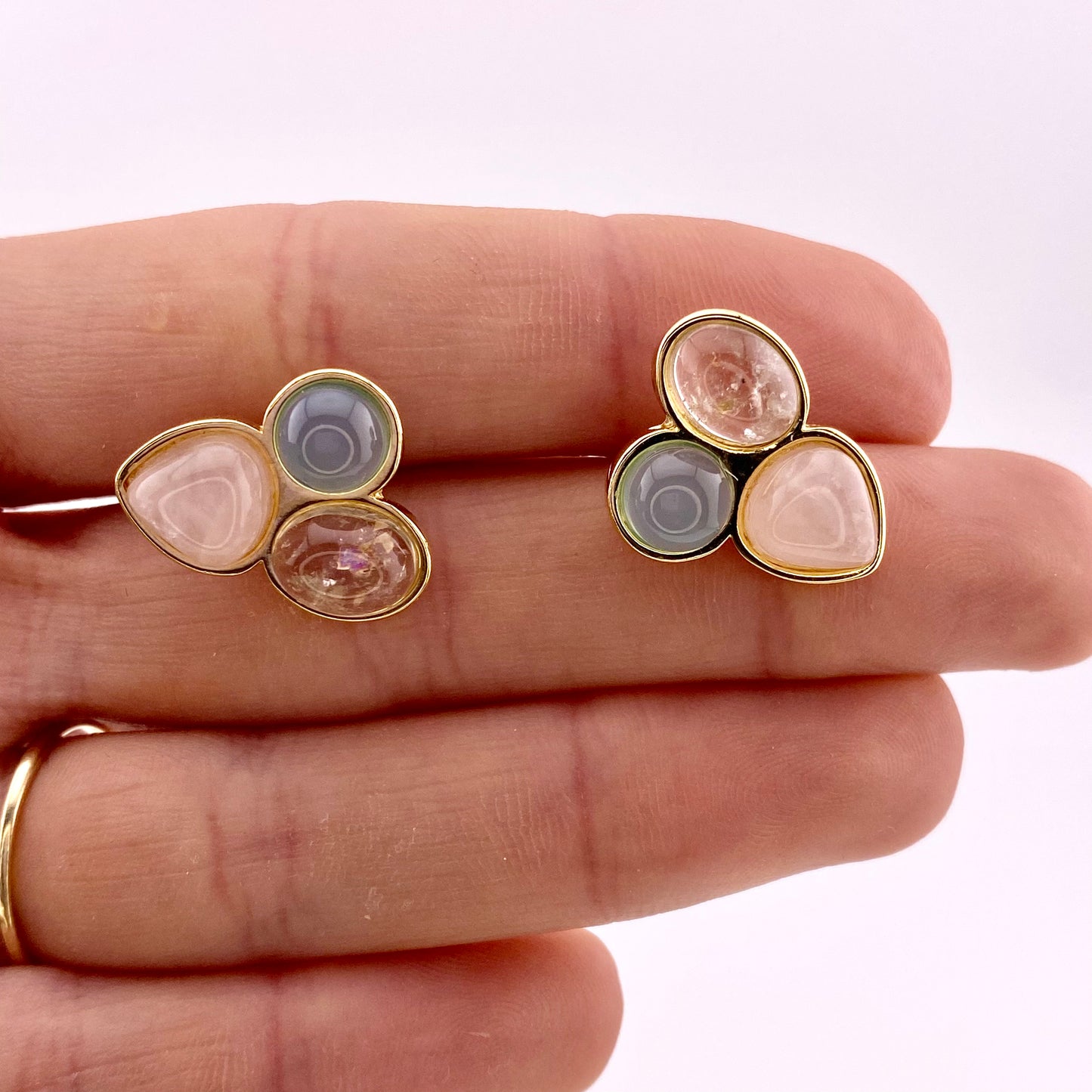 Three Stones Earrings