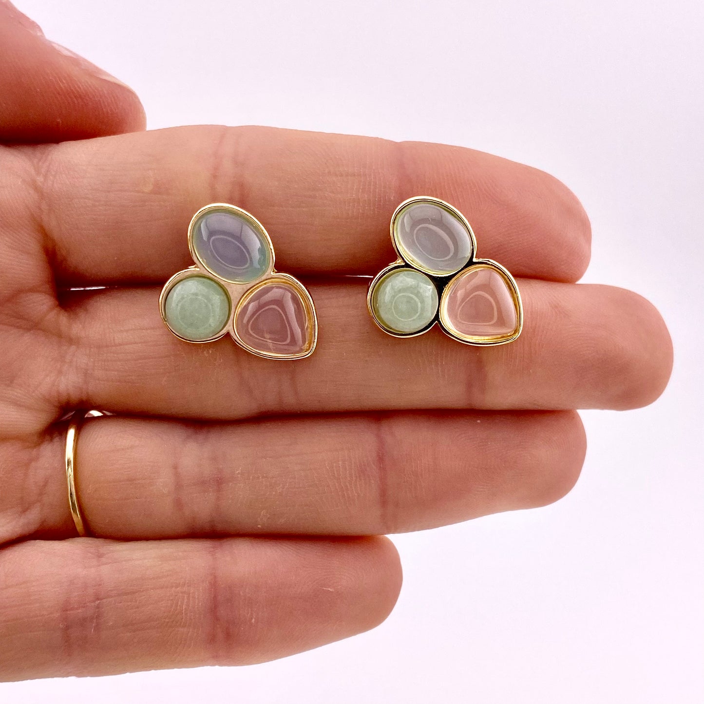 Three Stones Earrings