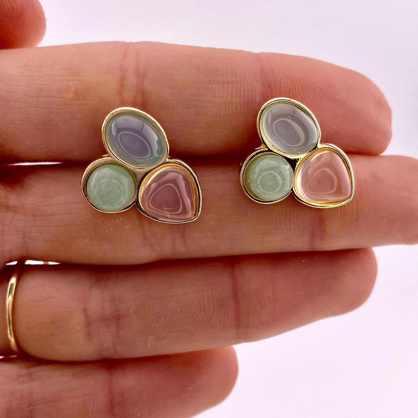 Three Stones Earrings