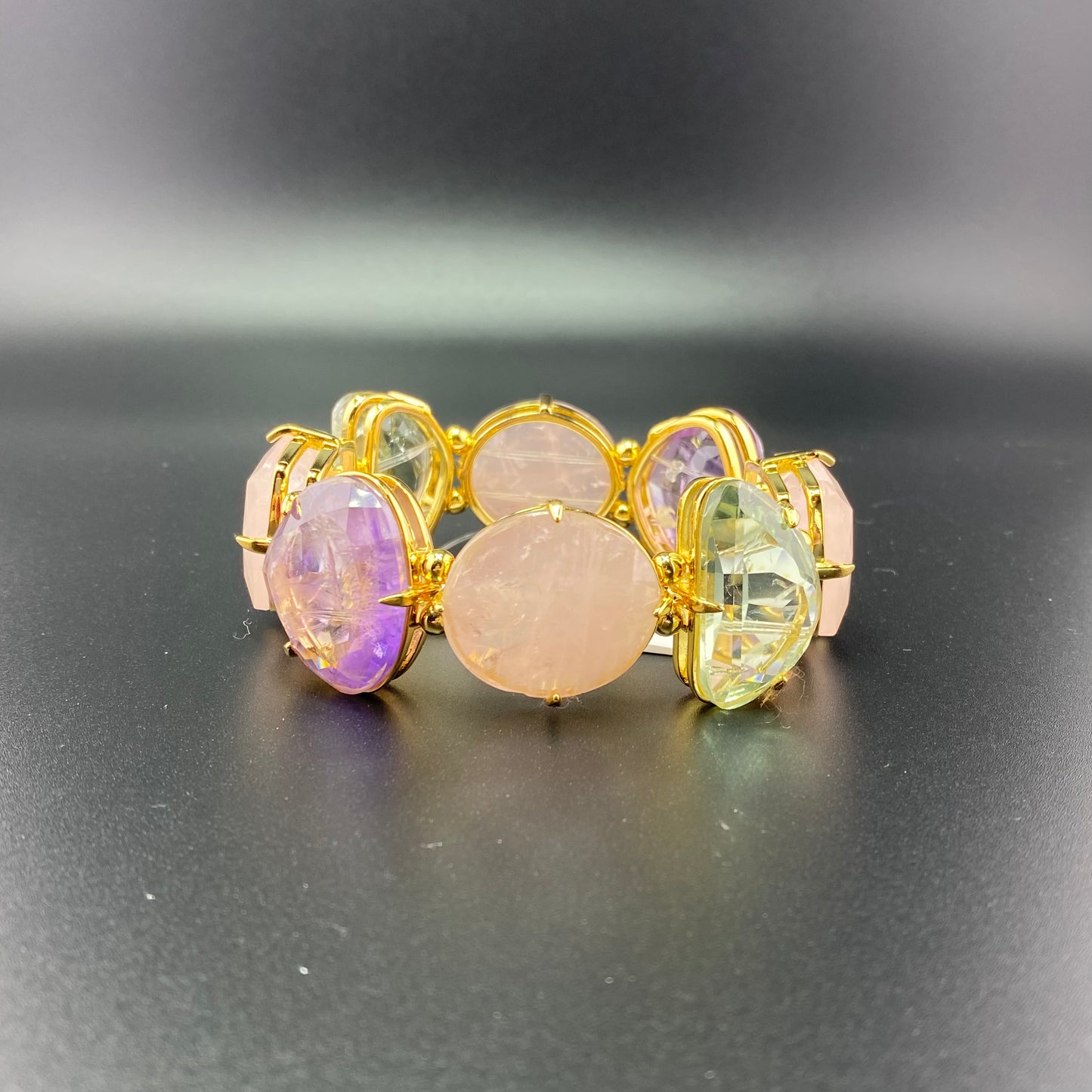 Monticano - Prasiolite, Amethyst and Rose Quartz Luxury Bracelet