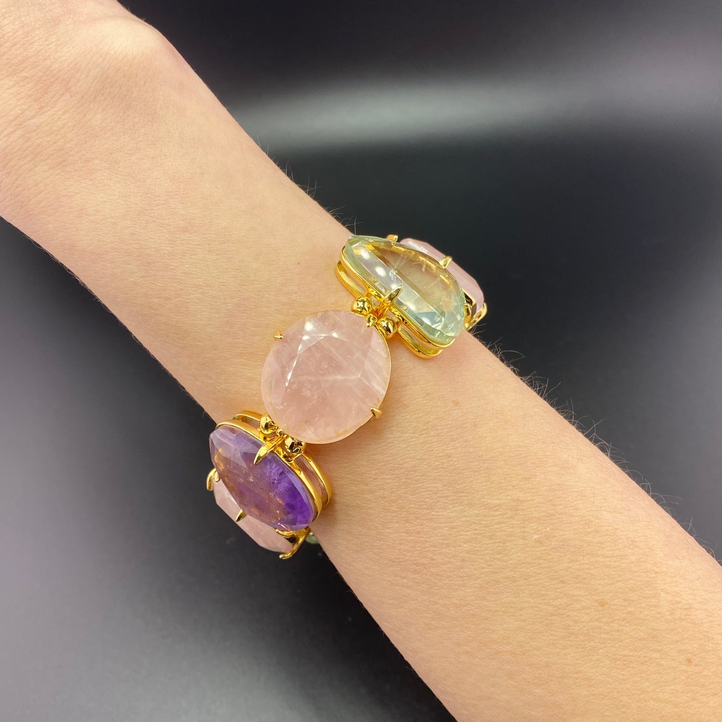 Monticano - Prasiolite, Amethyst and Rose Quartz Luxury Bracelet