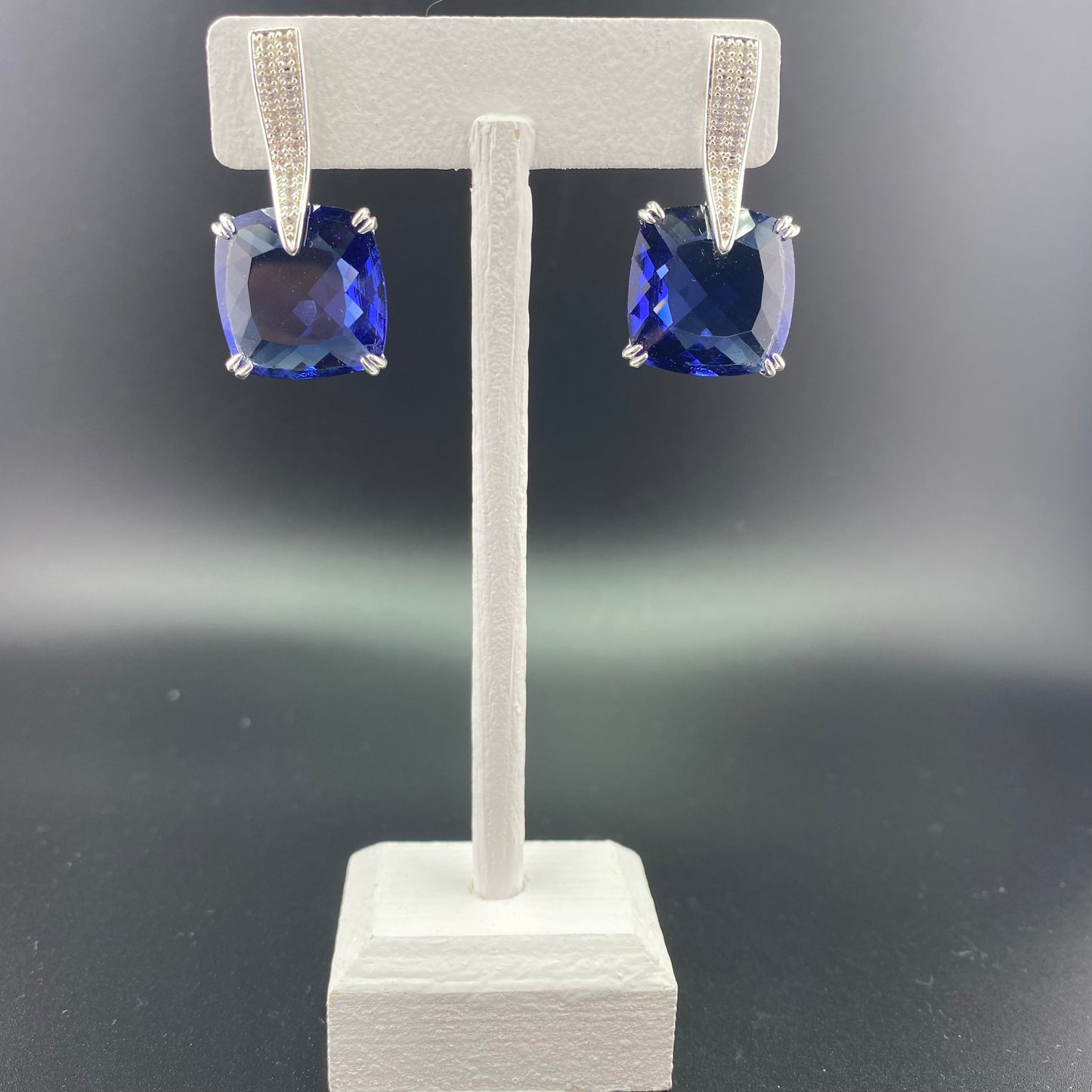 Reconstituted Tanzanite Earrings