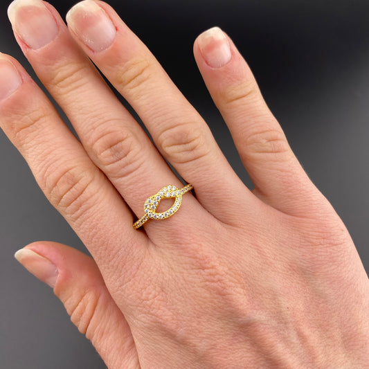 Zirconia Knot Ring