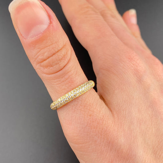Zirconia 3 Row Setting Ring