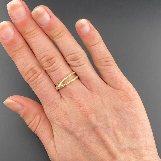 Meetings Lines ZIrconia Ring