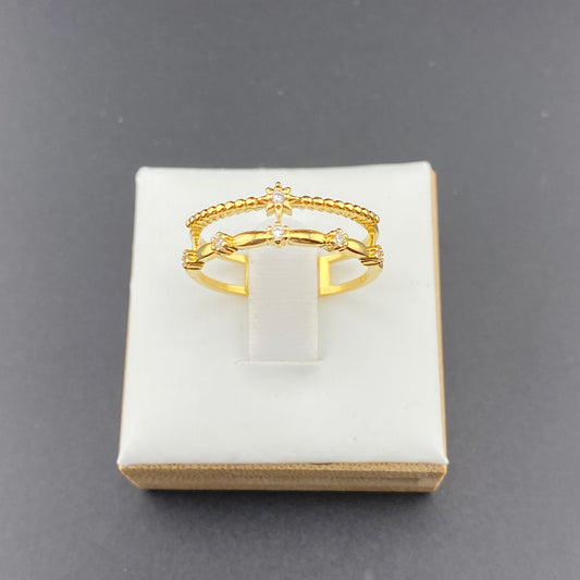 Double Band Night Star Ring