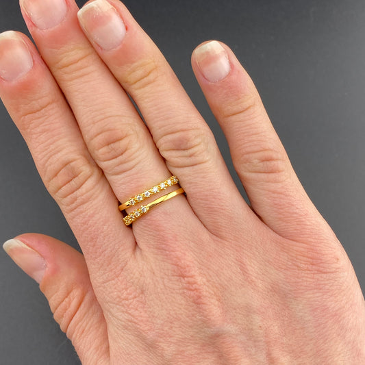 Double Band Zirconia Setting Ring