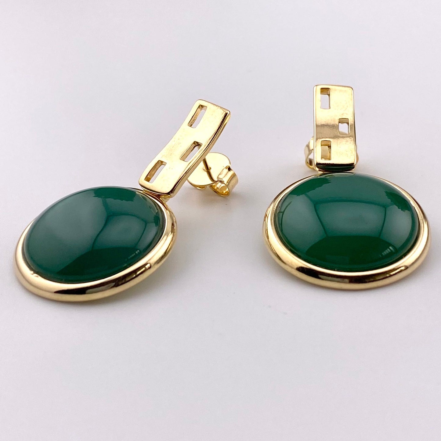 Green Agate Earrings